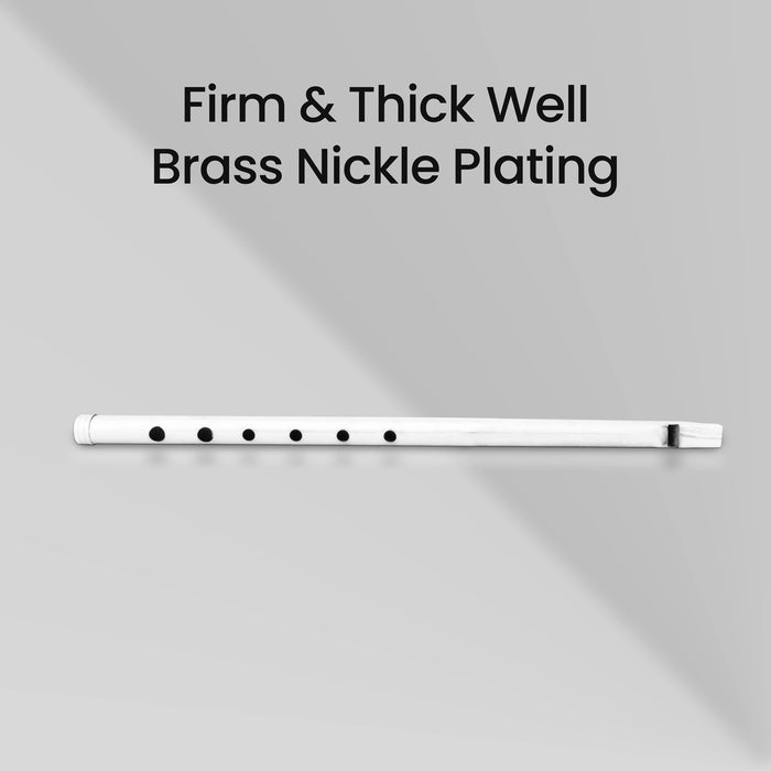 Flute - 13 Inches | Brass Nickel Plating Bansuri/ Music Instrument For Practice And Performances - Wind Instruments