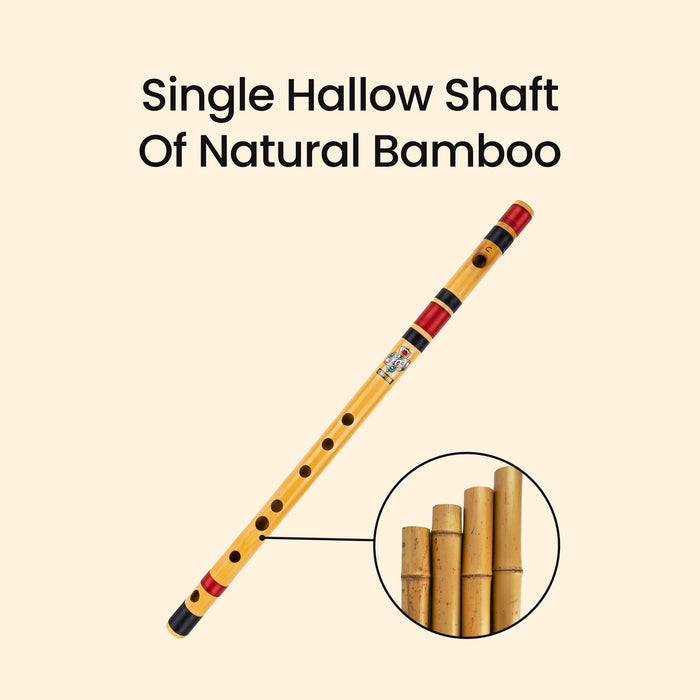 Wooden Flute - 19.5 Inches | C Side Bansuri/ Music Instrument For Practice And Performances - Wind Instruments