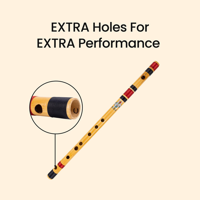 Wooden Flute - 19.5 Inches | C Side Bansuri/ Music Instrument For Practice And Performances - Wind Instruments