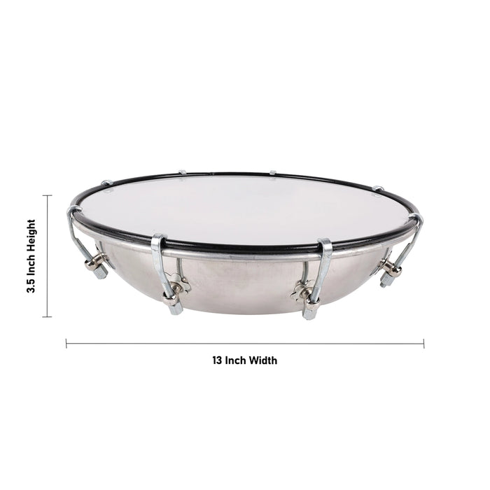 Dhol Tasha Drum - 3.5 X 13 Inches | Steel Percussion Instrument/ Musical Instrument For Festive Performances - Percussion Instruments