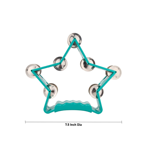 Star Shape Musical Tambourine Without Head- 7.5 Inch | Fiber Kanjira Instrument/Percussion Instrument For Bhajan - Percussion Instruments