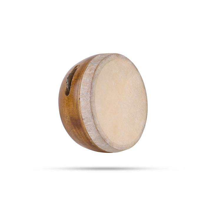 Musical Tambourine With Head - 6.5 Inches | Fiber Kanjira Instrument/ Hand Percussion Instrument For Bhajan - Percussion Instruments