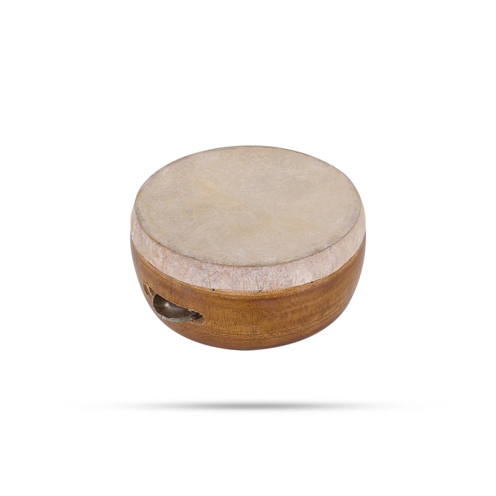 Musical Tambourine With Head - 6.5 Inches | Fiber Kanjira Instrument/ Hand Percussion Instrument For Bhajan - Percussion Instruments