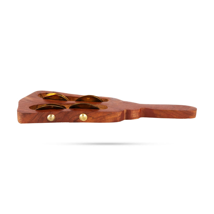 Khal Instrument Khartal Hand | Wooden Hatheli | Indian Musical Instrument