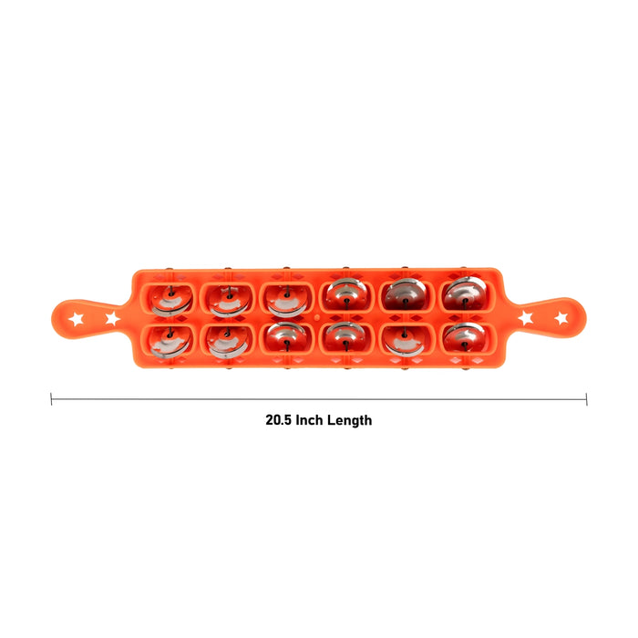 Fiber Khartal With 6 Row Brass Jingles - 20.5 Inches | Hatheli Musical Instrument/ Hand Cymbals For Bhajan - Music Instruments