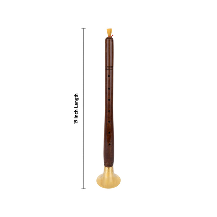 Wooden Shehnai- 19 Inches | Shahnai Wind Instrument/ Music Instrument For Weddings, Functions And Performances - Wind Instruments