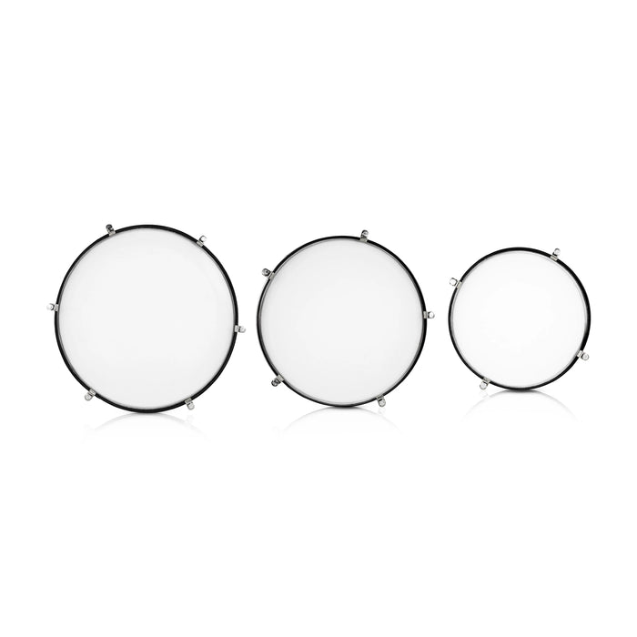 Dhol Instrument - 4.25 X 14 Inches | Brass Nickel Plating Hand Drum/ 3 Pcs/ Music Instrument For Performances - Percussion Instruments