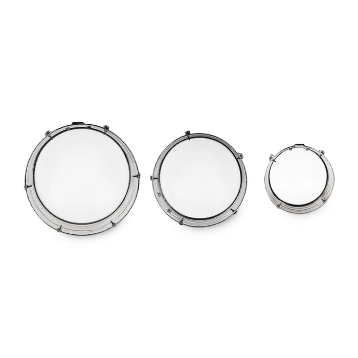 Dhol Instrument - 4.25 X 14 Inches | Brass Nickel Plating Hand Drum/ 3 Pcs/ Music Instrument For Performances - Percussion Instruments