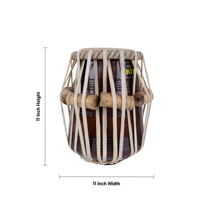 Tabla Drum Set- 11 X 11 Inches | Brass Black Superior Quality Music Instrument/Percussion Instrument For Bhajan - Percussion Instruments