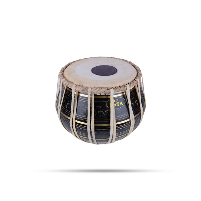 Tabla Drum Set- 11 X 11 Inches | Brass Black Superior Quality Music Instrument/Percussion Instrument For Bhajan - Percussion Instruments