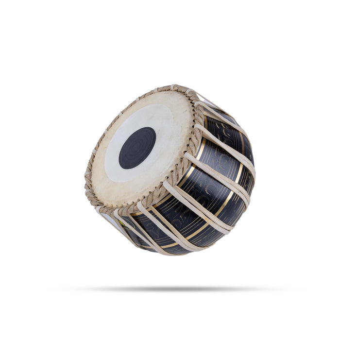 Tabla Drum Set- 11 X 11 Inches | Brass Black Superior Quality Music Instrument/Percussion Instrument For Bhajan - Percussion Instruments