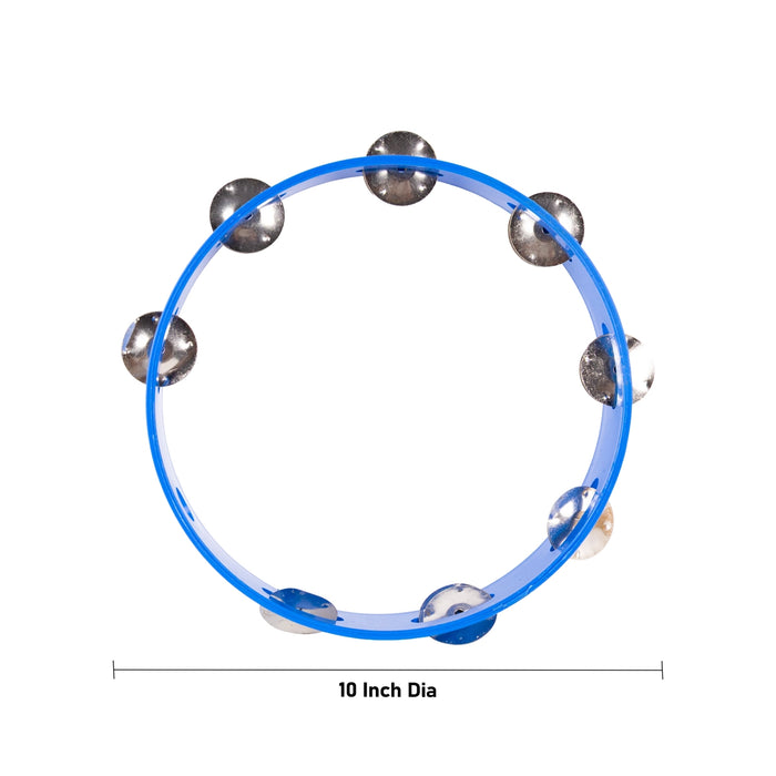 Musical Tambourine Ring Without Head - 10 Inches | Fiber Kanjira Instrument/ Percussion Instrument For Bhajan - Percussion Instruments