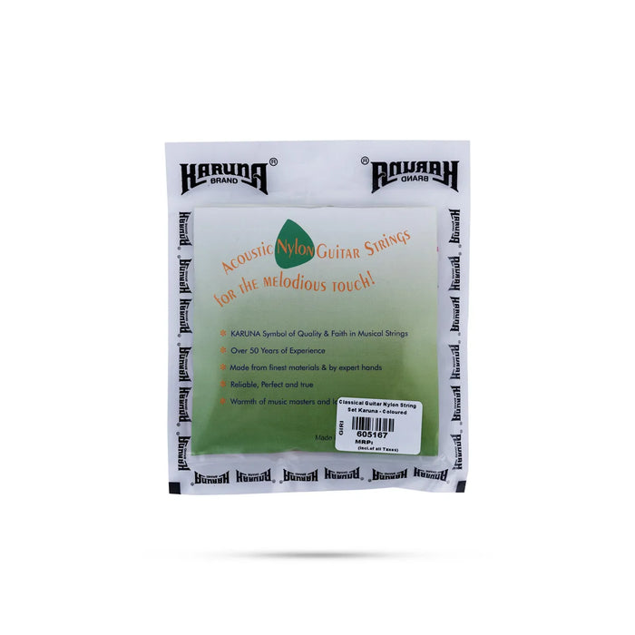 Karuna Nylon Guitar String Set – Coloured | Classical Guitar Strings / Smooth Tone Musical Accessory