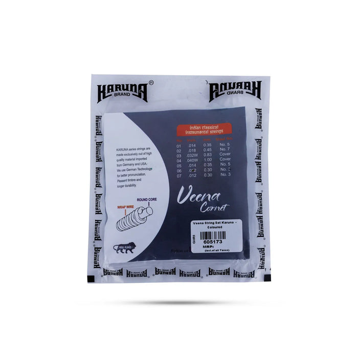 Veena String Set | Karuna Brand / Coloured Classic Instrument Strings/