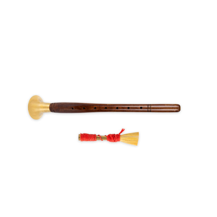 Wooden Shehnai- 14.5 Inches | Shahnai Wind Instrument/ Music Instrument For Weddings, Functions & Performances - Wind Instruments