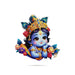 Krishna Murti Fridge Magnet - 3.25 X 3.25 Inches | Photo Magnet/ Picture Magnet For Fridge Decoration, Gifting - Fridge Magnet