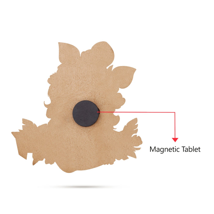 Krishna Murti Fridge Magnet - 3.25 X 3.25 Inches | Photo Magnet/ Picture Magnet For Fridge Decoration, Gifting - Fridge Magnet