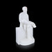 Saibaba Statue Sitting On Base - 18 x 10 Inches | Marble Murti/ Saibaba Idol/ Sai Baba Vigraham for Pooja - Fibre Murties