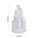 Saibaba Statue Sitting On Base - 18 x 10 Inches | Marble Murti/ Saibaba Idol/ Sai Baba Vigraham for Pooja - Fibre Murties
