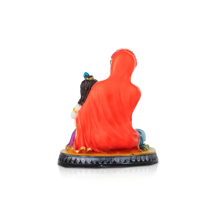 Yashoda Krishna Idol - 6 x 5 Inches | Resin Statue/ Yashoda Krishna Statue for Pooja