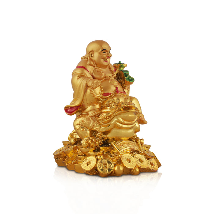 Happy Man  - 5 x 3  Inches |  Gold Polish Happy Man Idol for Home Decor