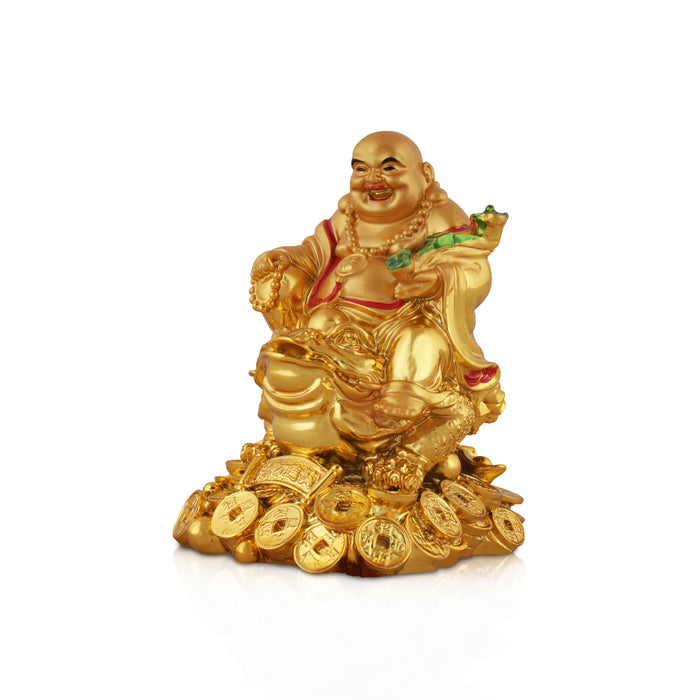 Happy Man  - 5 x 3  Inches |  Gold Polish Happy Man Idol for Home Decor