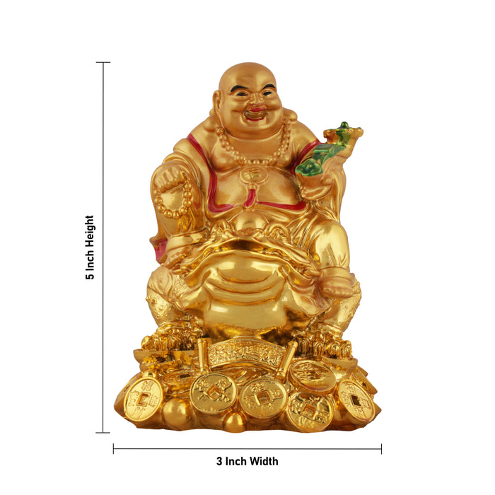 Happy Man  - 5 x 3  Inches |  Gold Polish Happy Man Idol for Home Decor