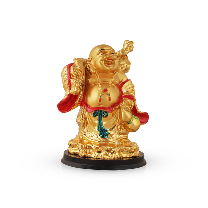 Happy Man  - 7 x 4.5  Inches |  Gold Polish Happy Man Idol for Home Décor