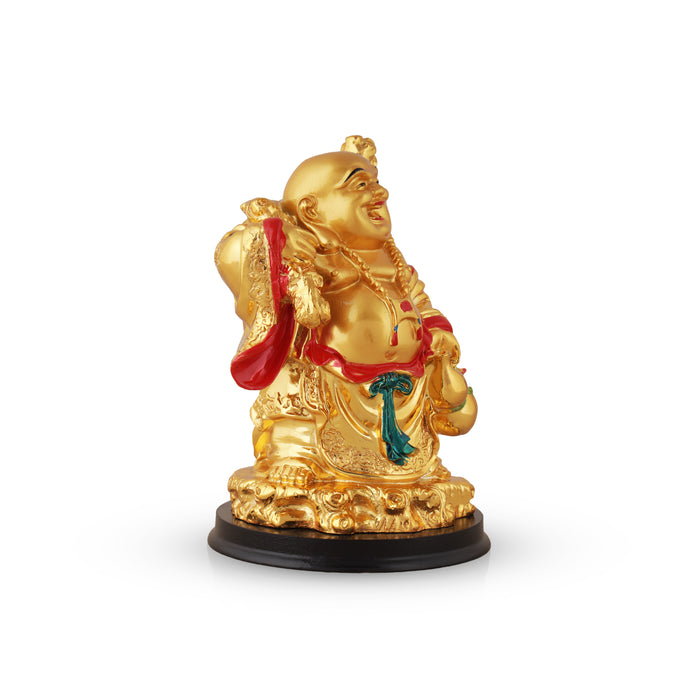 Happy Man  - 7 x 4.5  Inches |  Gold Polish Happy Man Idol for Home Décor