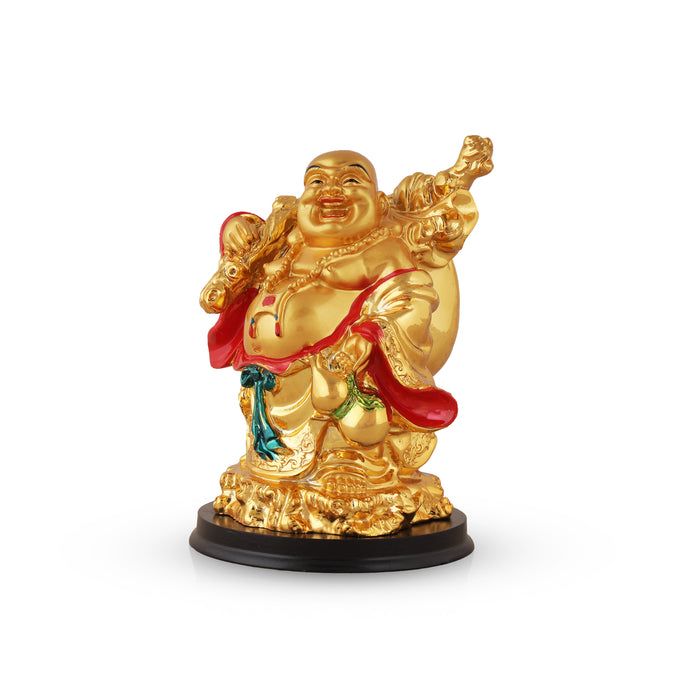 Happy Man  - 7 x 4.5  Inches |  Gold Polish Happy Man Idol for Home Décor