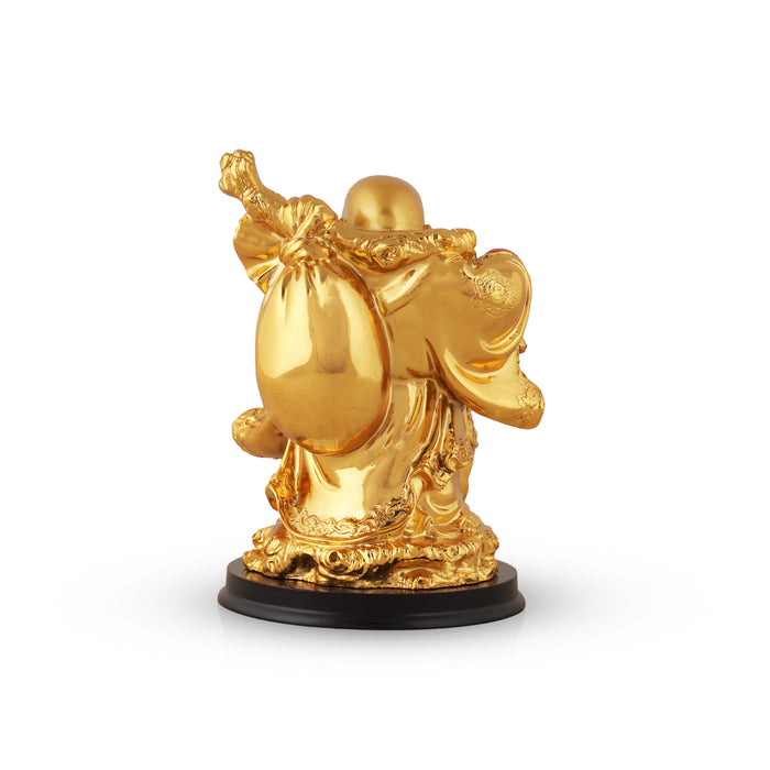 Happy Man  - 7 x 4.5  Inches |  Gold Polish Happy Man Idol for Home Décor