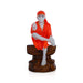 Saibaba Statue Sitting On Base - 5 x 2.5 Inches | Sai Baba Vigraham/ Saibaba Idol for Pooja - Fibre Murties