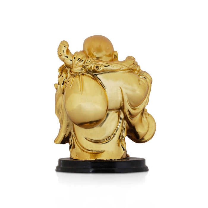 Happy Man  - 4 x 3  Inches |  Gold Polish Happy Man Idol for Home Décor