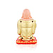 Solar Powered Laughing Buddha Statue With Waving Fan - 4 x 2.5 inches | Happy Man Idol/ Buddha Decor - Fibre Murties