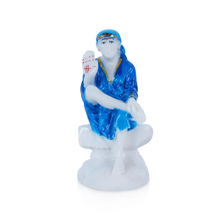 Saibaba Statue - 5 x 2.5 Inches | Marble Murti/ Saibaba Idol for Pooja