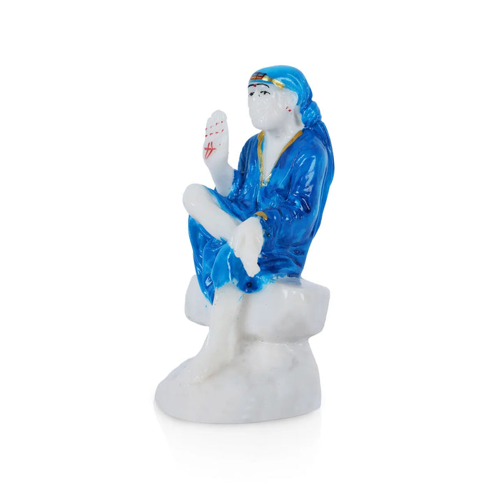 Saibaba Statue - 5 x 2.5 Inches | Marble Murti/ Saibaba Idol for Pooja