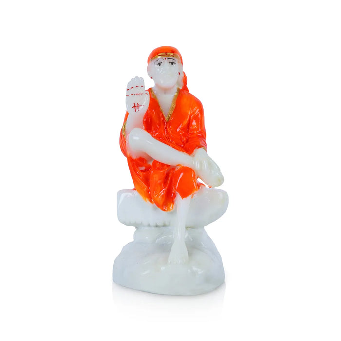 Saibaba Statue - 5 x 2.5 Inches | Marble Murti/ Saibaba Idol for Pooja