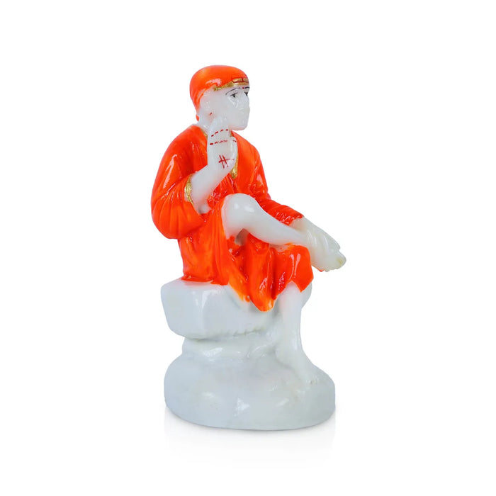 Saibaba Statue - 5 x 2.5 Inches | Marble Murti/ Saibaba Idol for Pooja