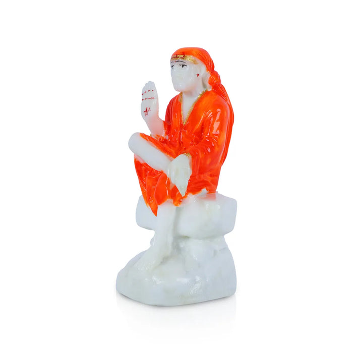 Saibaba Statue - 5 x 2.5 Inches | Marble Murti/ Saibaba Idol for Pooja