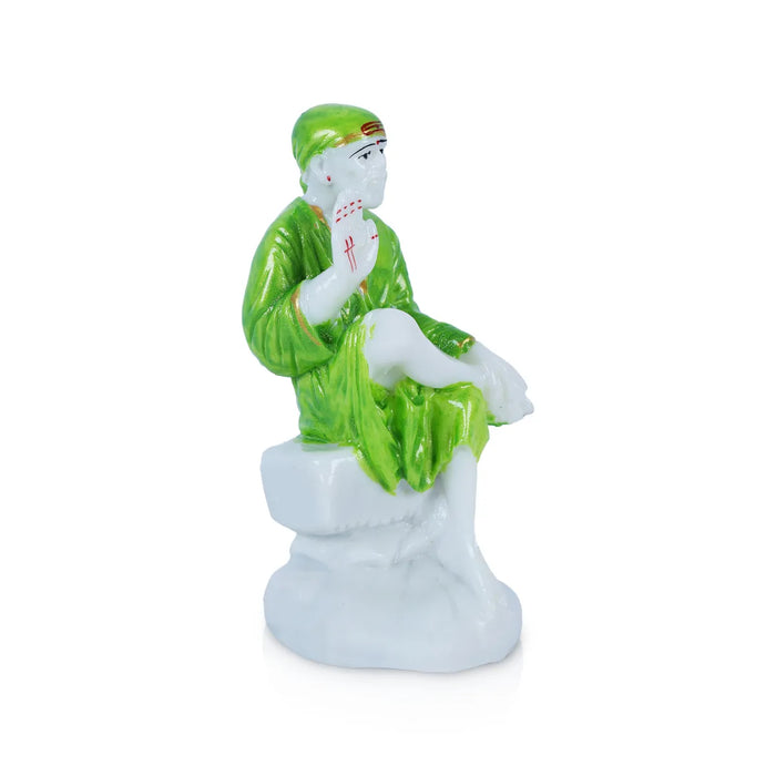 Saibaba Statue - 5 x 2.5 Inches | Marble Murti/ Saibaba Idol for Pooja