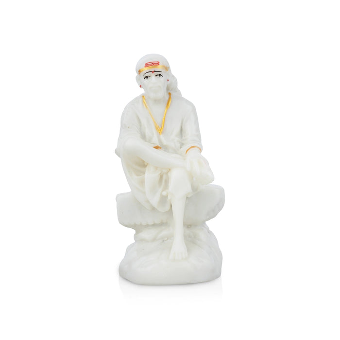 Saibaba Statue - 8 x 3 Inches | Marble Murti/ Saibaba Idol for Pooja