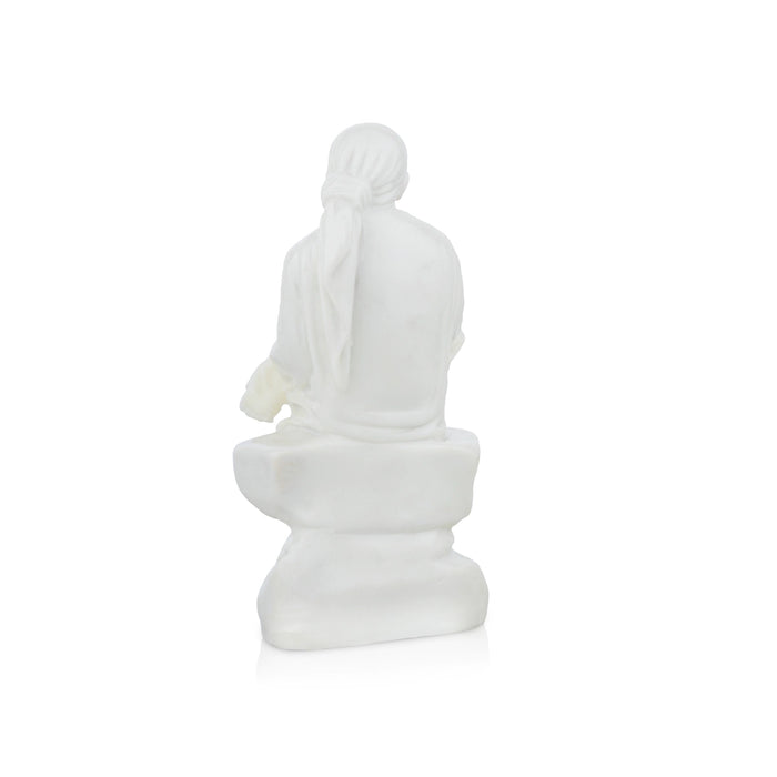 Saibaba Statue - 8 x 3 Inches | Marble Murti/ Saibaba Idol for Pooja