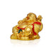 Laughing Buddha Statue- 2 X 2 Inches | Gold Polish Happy Man Idol/ Resin Buddha Murti For Good Luck,Prosperity - Fibre Murties