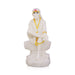 Saibaba Statue Sitting On Base - 6 x 3 Inches | Marble Murti/ Saibaba Idol/ Sai Baba Vigraham for Worship - Fibre Murties