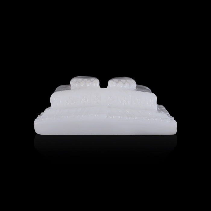 Sai Baba Padham - 2 x 2 Inches | Marble Dust Saibaba Charan Paduka/ Sai Baba Paduka for Pooja - Pooja Box & Paduka