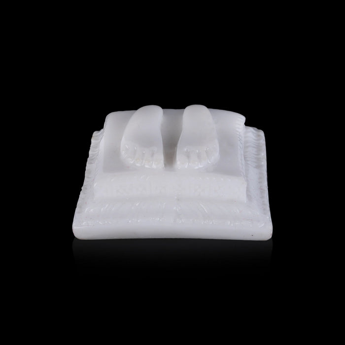 Sai Baba Padham - 2 x 2 Inches | Marble Dust Saibaba Charan Paduka/ Sai Baba Paduka for Pooja - Pooja Box & Paduka