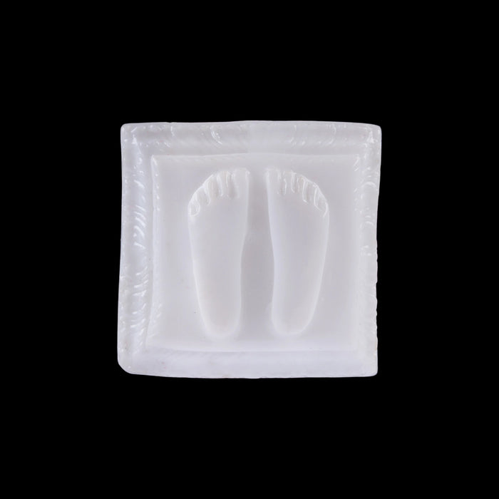 Sai Baba Padham - 2 x 2 Inches | Marble Dust Saibaba Charan Paduka/ Sai Baba Paduka for Pooja - Pooja Box & Paduka