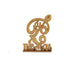Om Statue - 3 x 2 Inches | Aluminium Tamil Om Stand/ Gold Polish Om Idol for Car Dashboard - Car Stand & Car Accessories