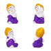 Baby Buddha Statue Set - 2 x 1 Inches | 4 Pcs/ Marble Dust Murti/ Sitting Buddha Murti for Home - Fibre Murties