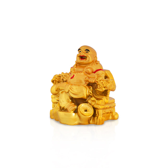 Happy Man  - 3.5 x 3  Inches |  Gold Polish Happy Man Idol for Home Décor